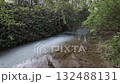 White milky river due to river pollution. APRIL 15, 2025: Poisoned water flowing through the Jakobs Stream into the River Main near Randersacker, Bavaria - Germany. Environmental problems in Europe. 132488131