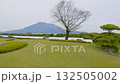 Kagoshima Sengan-en Garden, Lion-riding Large Stone Lantern and Sakurajima 132505002