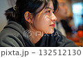 Young woman looking away with thoughtful expression in profile view 132512130