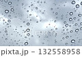 Raining drops on glass with dramatic sky 132558958