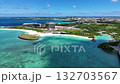 Drone aerial shot of the emerald waters of Turiba Beach, Miyako Island | Bird's-eye view | 4K 132703567