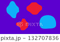 Vibrant red and blue organic shapes on a purple background, colorful abstract design for animation and modern presentations. 132707836