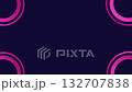 Dark background with neon pink circle frames, futuristic abstract design for technology and presentations. 132707838