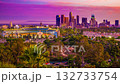 Dodger Stadium and Los Angeles sunset time lapse, slightly zoomed in (HD) 132733754