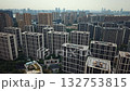 Aerial view of dense apartment buildings in Hangzhou, China on a cloudy day 132753815