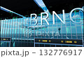 Airlane landing at Brno. Arrival in the city with reflection of airport and aircraft 132776917