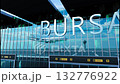 Airlane landing at Bursa. Arrival in the city with reflection of airport and aircraft 132776922
