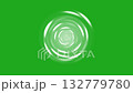 Circular Waves from the Center on Green Screen Background 132779780