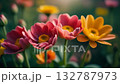 Macro timelapse of various colorful flowers blooming gracefully, soft natural lighting, shallow depth of field, cinematic timelapse motion, photorealistic textures 132787973