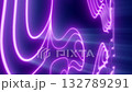 Glowing purple neon waves abstract surface 132789291