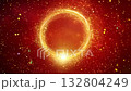 金色光暈和閃光粒子背景 132804249