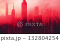 紅色城市天際線 132804254