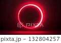 紅色霓虹燈環 132804257