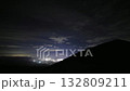 Fukushima City night view and starry sky seen from the Azuma-Kofuji crater 132809211