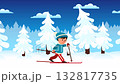 Boy Skiing in Snowy Winter Forest Cartoon Loop Animation Boy Skiing in Snowy Winter Forest Cartoon Loop Animation 132817735