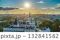 Sunset in Vilnius Lithuania, sundown, the sun sets behind the horizon in the city, pre-sunset time 132841582