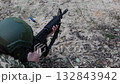 A soldier aims a rifle during a tactical training exercise. . 132843942