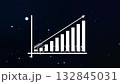 Business Growth Bar Chart With Upward Trend And Data Visualization In A Night Sky Background. 132845031