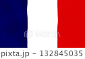 France National Flag Animation Blue White Red Tricolor Banner for National Pride and Identity. 132845035