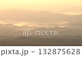 Sunrise over the Hiruzen Plateau in autumn in Maniwa City, Okayama Prefecture 132875628
