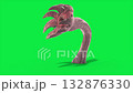 green screen sunflower tentacle monster walkcycle 3d animation  132876330