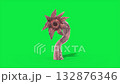 green screen sunflower tentacle monster 3d animation rendering cgi 132876346