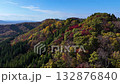 Aerial view of autumn leaves, mountains, natural scenery, Akita Prefecture 132876840