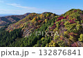 Aerial view of autumn leaves, mountains, natural scenery, Akita Prefecture 132876841