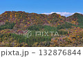 Aerial view of autumn leaves, mountains, natural scenery, Akita Prefecture 132876844