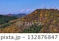 Aerial view of autumn leaves, mountains, natural scenery, Akita Prefecture 132876847
