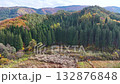 Aerial view of autumn leaves, mountains, natural scenery, Akita Prefecture 132876848