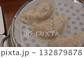 Korean style food. Steamed dumplings 132879878