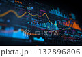 デジタルなグラフの動画 132896806