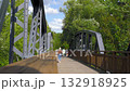 15 August 2025, Kamienna Gora, Poland.Cycle path leading across the post-war double-span truss bridge. Lower Silesia, Poland. 132918925