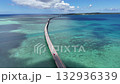 A bird's-eye view of Irabu Bridge and the blue ocean of Miyako | Drone footage | Highly transparent ocean 132936339