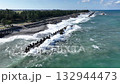 Waves, detached breakwaters, and offshore wind turbines off the coast of Nyuzen Town, Toyama Prefecture 132944473
