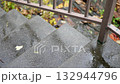 Autumn sleet melting on the stairs 132944796