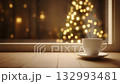 Christmas Night Cafe | Loop Video of Steaming Coffee Cups and Soft Lights 132993481