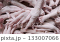Raw chicken feet isolated on white background poultry food ingredient 133007066