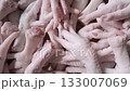 Raw chicken feet isolated on white background poultry food ingredient 133007069