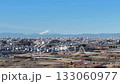 Aerial view of Mount Fuji from the Minuma rice fields in Saitama Prefecture, Saitama City 133060977