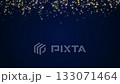 Dark Blue Christmas Background with Falling Gold Glitter Particles. 133071464