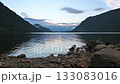 Lake Teletskoye at sunset in Altay, Russia 133083016