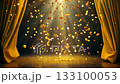 金色の舞台（重厚なカーテンが開く） 133100053