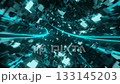 high speed data technology futuristic blue neon tunnel geometry Video 3D.. 133145203