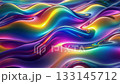 Fluid crystal waves in vibrant rainbow tones with spectral glow and refraction. A dynamic 3D abstract perfect for technology, innovation, and design visuals. 133145712