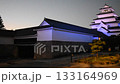 Tsuruga Castle illuminated at dusk 133164969