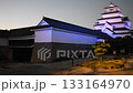 Tsuruga Castle illuminated at dusk 133164970