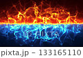 藍橙火焰碰撞，火焰線幀特效視頻 133165110