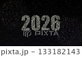 Glittering 2026 Numbers Against a Dark Night Sky. 133182143